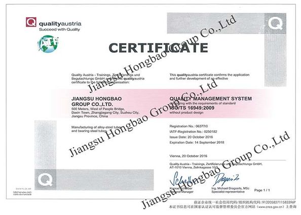 China Jiangsu Hongbao Group Co., Ltd. zertifizierungen